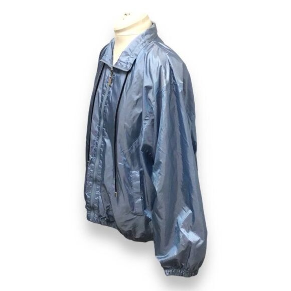 Vintage Catalina Womens Blue Nylon Windbreaker Jacket XL - Picture 2 of 10